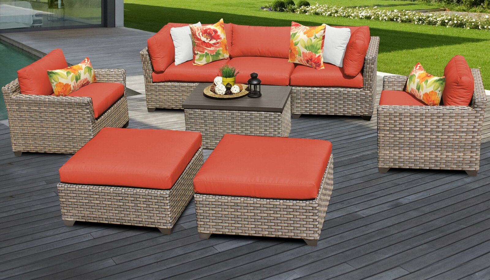 Rochford 7 - Person Seating Group with Cushions